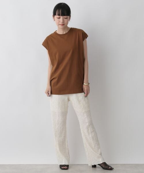 LOWRYS FARM（ローリーズファーム）の「フクレジャガードカットパンツ（パンツ・レディース・アイボリー08/ブラック09/ブラウン58/イエロー65・F）」の5枚目の写真