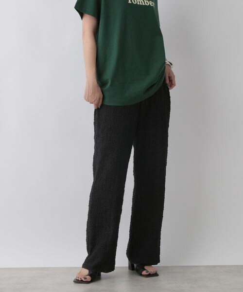 LOWRYS FARM（ローリーズファーム）の「フクレジャガードカットパンツ（パンツ・レディース・アイボリー08/ブラック09/ブラウン58/イエロー65・F）」の2枚目の写真