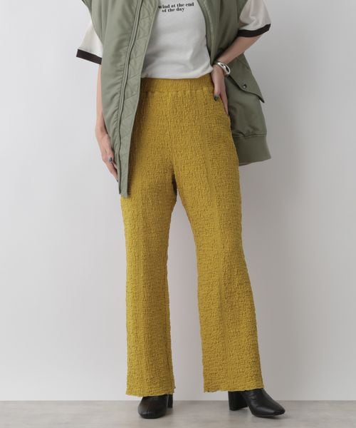 LOWRYS FARM（ローリーズファーム）の「フクレジャガードカットパンツ（パンツ・レディース・アイボリー08/ブラック09/ブラウン58/イエロー65・F）」の4枚目の写真