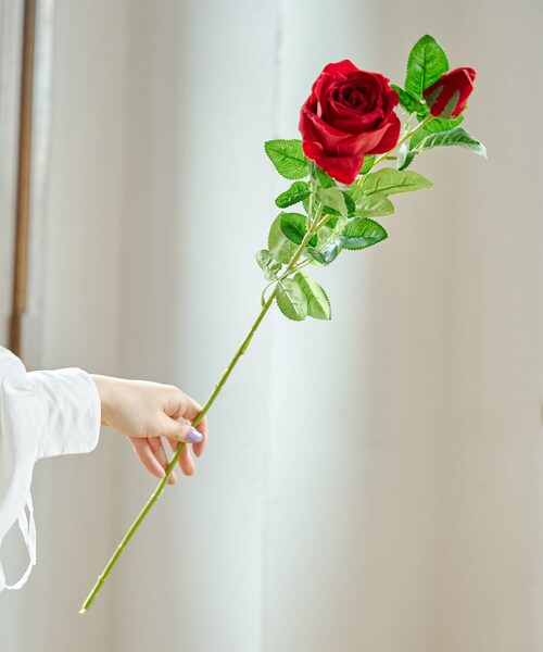 salut!（サリュ!）の「【花のある暮らし】フェイクフラワーローズ2輪
