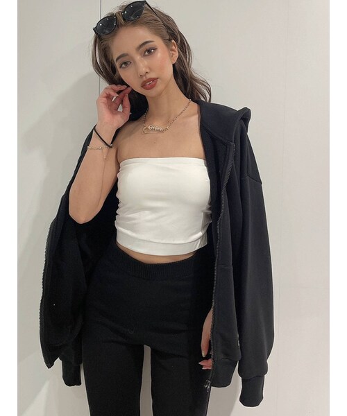 【別倉庫からの配送】 GYDA（ジェイダ）の「GGロゴベアビスチェ（その他トップス ベアトップ+チューブトップ