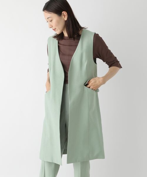 LEPSIM（レプシィム）の「キレイメジレ（ジャケット/アウター・レディース・ブラック09/ベージュ51/グリーン75・FREE SIZE）」の3枚目の写真