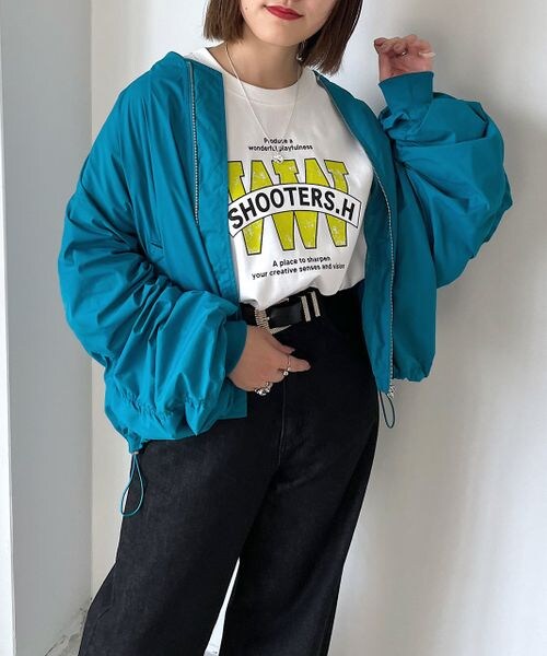 PAGEBOY(ページボーイ)の「ライトMA-1(ジャケット/アウター・レディース・オフホワイト05/ブラック09/エメラルド79・F)」の18枚目の写真