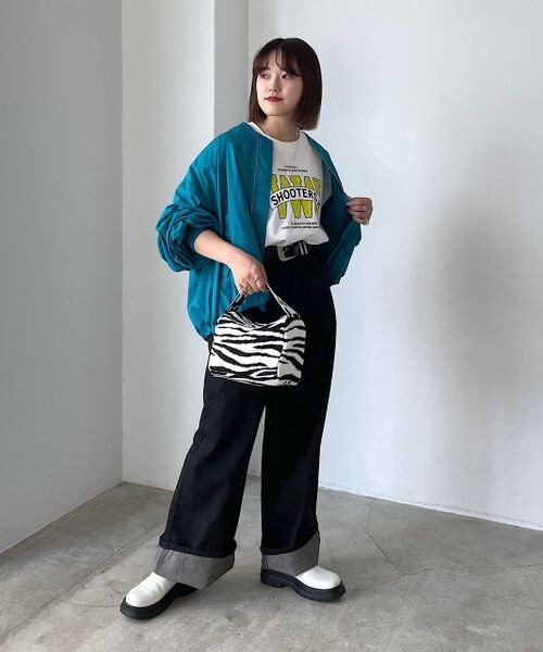 PAGEBOY(ページボーイ)の「ライトMA-1(ジャケット/アウター・レディース・オフホワイト05/ブラック09/エメラルド79・F)」の20枚目の写真