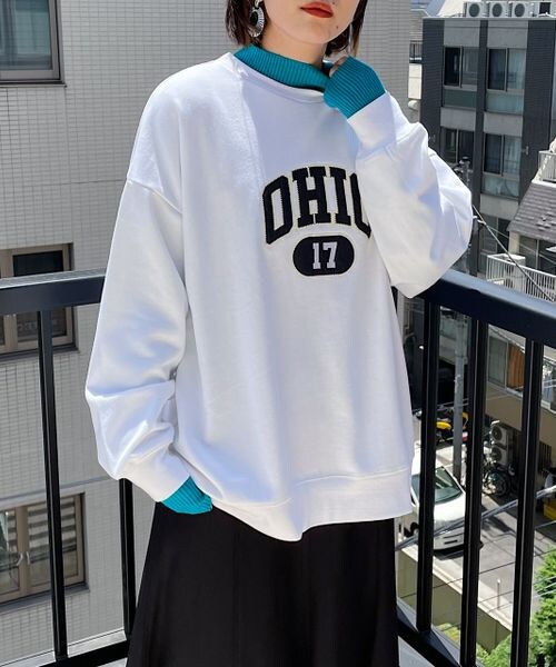 PAGEBOY（ページボーイ）の「ハイネックリブニット（トップス・レディース・オフホワイト05/ブラック09/オレンジ45/ターコイズ76/ペールブルー89・F）」の18枚目の写真