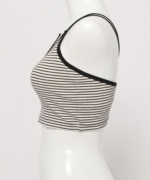 PAGEBOY（ページボーイ）の「ショートカップ付きキャミ（トップス・レディース・ボーダー01/オフホワイト05/ブラック09/オレンジ45・F）」の13枚目の写真