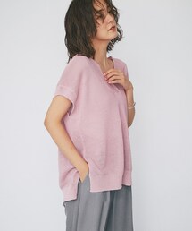 RIVE DROITE | 予約【緩さのあるシルエットが清涼感UP】ペーパーヤーンオーバーフレンチニット(ニット/セーター)