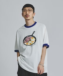FLAGSTUFF（フラグスタフ）の「RINGER TEE BREAKFAST（Tシャツ/カットソー）」