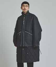 ALMOSTBLACK（オールモストブラック）の「WOVEN LAYERD MILITARY COAT