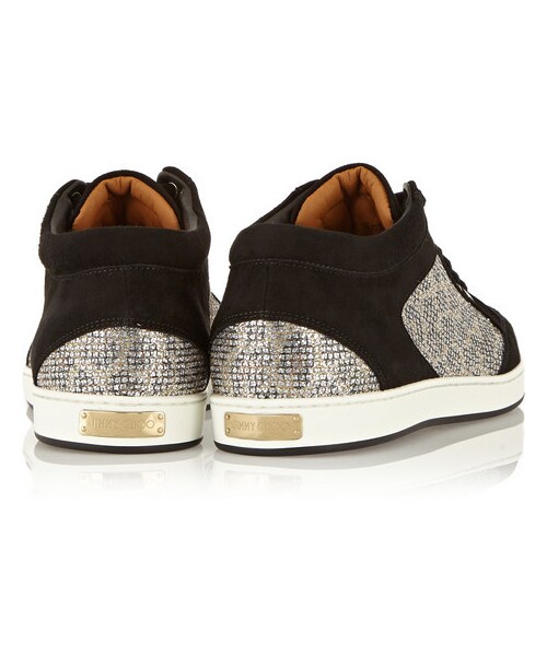 美品✨ジミーチュウ MIAMI スエード スニーカー ロゴプレート ドット 38 JIMMY CHOO（ジミーチュウ）の「Jimmy Choo Miami glitter-finished