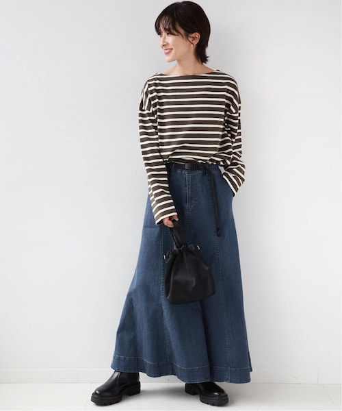 ☆relume✖︎GRAMICCI ストレッチ フレアデニムスカート M☆ JOURNAL STANDARD relume（ジャーナルスタンダード レリューム
