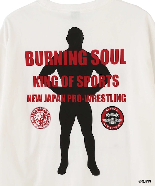 AVIREX（アヴィレックス）の「【新日本プロレス × AVIREX】半袖 バーニング ソウル Tシャツ / S/S BURNING SOUL T-SHIRT（トップス・ブラック/ホワイト・M/L/XL/2XL）」の15枚目の写真