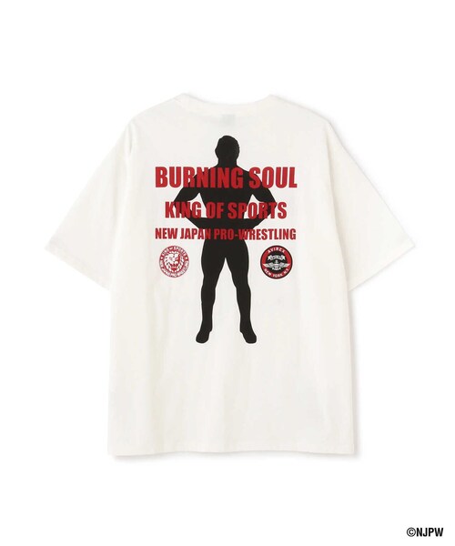 AVIREX（アヴィレックス）の「【新日本プロレス × AVIREX】半袖 バーニング ソウル Tシャツ / S/S BURNING SOUL T-SHIRT（トップス・ブラック/ホワイト・M/L/XL/2XL）」の10枚目の写真
