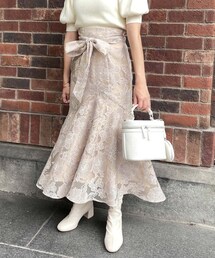 one after another NICE CLAUP | 【S・Mサイズ展開】リボンラッフルマーメイドスカート(スカート)