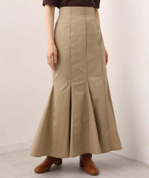 one after another NICE CLAUP(ワンアフターアナザーナイスクラップ)の「【S・Mサイズ展開】マチ付マーメイドスカート(スカート・レディース・ベージュ/ベージュ系その他/ブラウン/ブラック・1/2)」の2枚目の写真