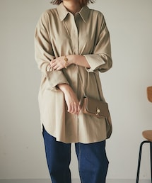 un dix cors | 《予約》【今押さえておくべき】無地シンプルロングシャツ(シャツ/ブラウス)