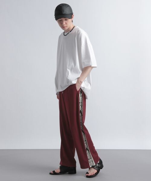 HARE(ハレ)の「シークレットジャガードラインパンツ(パンツ・メンズ・ブラック09/レッド38/ベージュ50・FREE)」の10枚目の写真