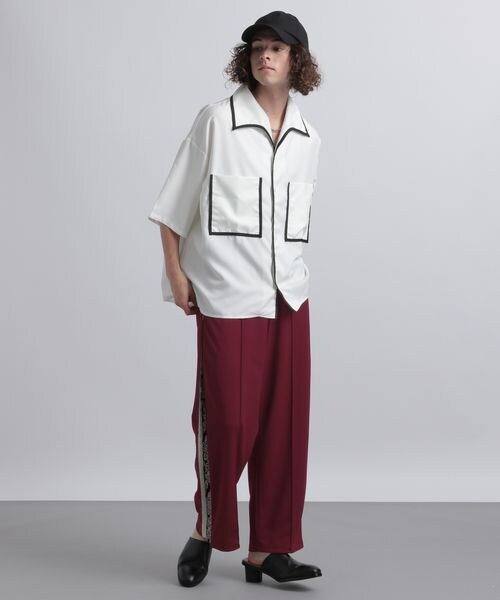 HARE(ハレ)の「シークレットジャガードラインパンツ(パンツ・メンズ・ブラック09/レッド38/ベージュ50・FREE)」の12枚目の写真