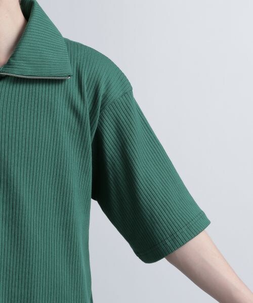 HARE(ハレ)の「ハーフジップカットソー(トップス・メンズ・ブラック09/グリーン76・S/M)」の10枚目の写真