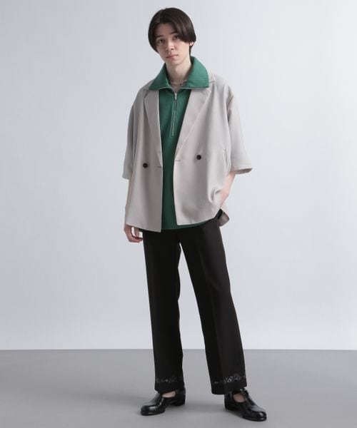 HARE(ハレ)の「ハーフジップカットソー(トップス・メンズ・ブラック09/グリーン76・S/M)」の4枚目の写真