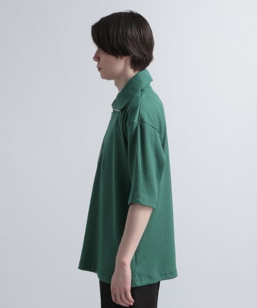 HARE(ハレ)の「ハーフジップカットソー(トップス・メンズ・ブラック09/グリーン76・S/M)」の7枚目の写真