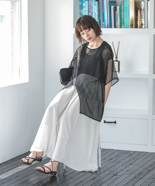 JEANASIS（ジーナシス）の「2WAYパターンキリカエメッシュTEE