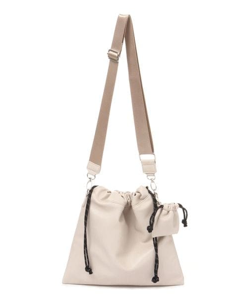 LEPSIM（レプシィム）の「キンチャクチャームツキショルダーバッグ（バッグ・レディース・ブラック09/グレージュ52/ベージュ54・ONE SIZE）」の2枚目の写真