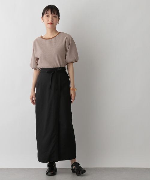 LOWRYS FARM(ローリーズファーム)の「パフTシャツカットソー(トップス・レディース・ブルべ ブラック09/ブルべ チャコールグレー10/イエベ ベージュ50・F)」の14枚目の写真