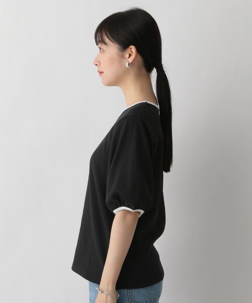 LOWRYS FARM(ローリーズファーム)の「パフTシャツカットソー(トップス・レディース・ブルべ ブラック09/ブルべ チャコールグレー10/イエベ ベージュ50・F)」の16枚目の写真