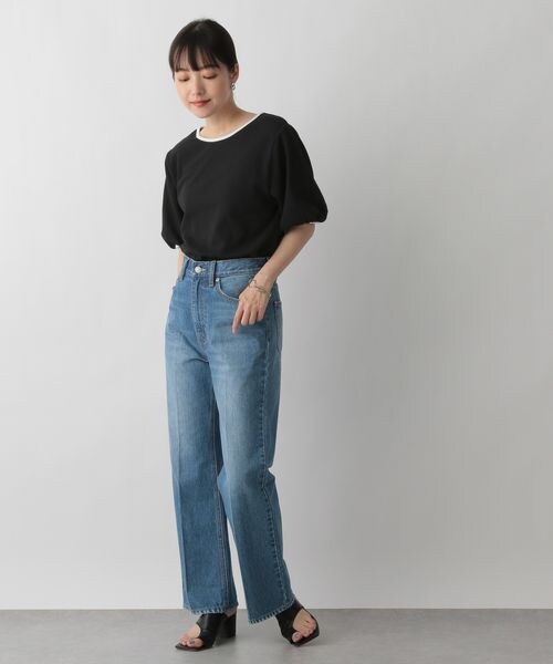 LOWRYS FARM(ローリーズファーム)の「パフTシャツカットソー(トップス・レディース・ブルべ ブラック09/ブルべ チャコールグレー10/イエベ ベージュ50・F)」の8枚目の写真