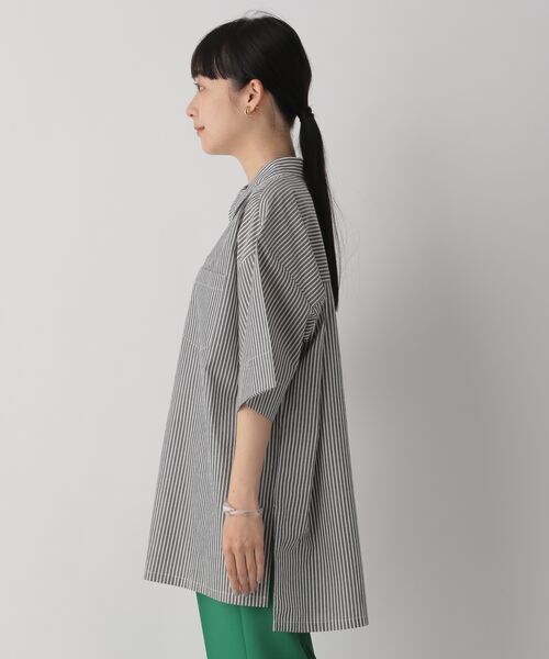 LOWRYS FARM（ローリーズファーム）の「ストライプオーバーシャツ（トップス・レディース・ブラック09/オレンジ45/グリーン75/ブルー85・F）」の21枚目の写真