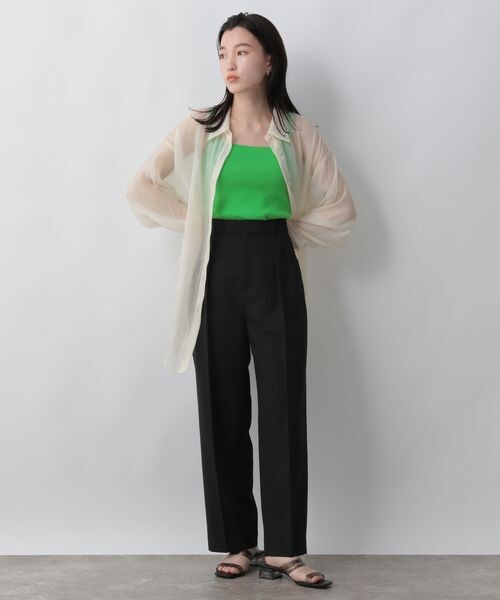 LOWRYS FARM（ローリーズファーム）の「ソウバリスクエアタンクトップ（トップス・レディース・オフ05/ブラック09/レッド35/ブラウン55/イエロー65/グリーン72・F）」の20枚目の写真