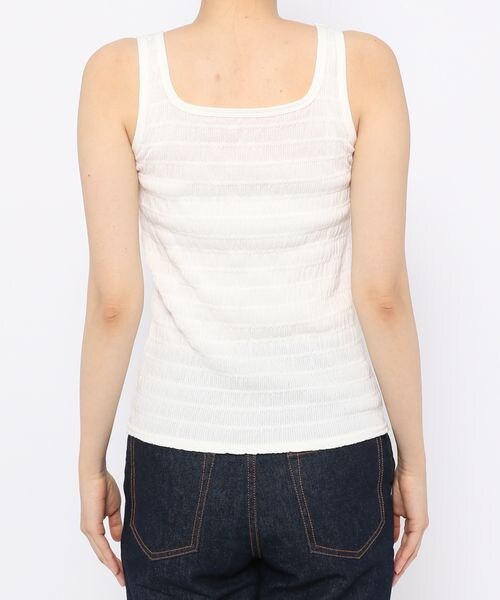 LOWRYS FARM（ローリーズファーム）の「シャーリングタンク（トップス・レディース・オフ05/ブラック09/オレンジ45/グリーン72/パープル92・F）」の13枚目の写真