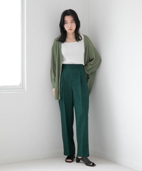 LOWRYS FARM（ローリーズファーム）の「シャーリングタンク（トップス・レディース・オフ05/ブラック09/オレンジ45/グリーン72/パープル92・F）」の6枚目の写真