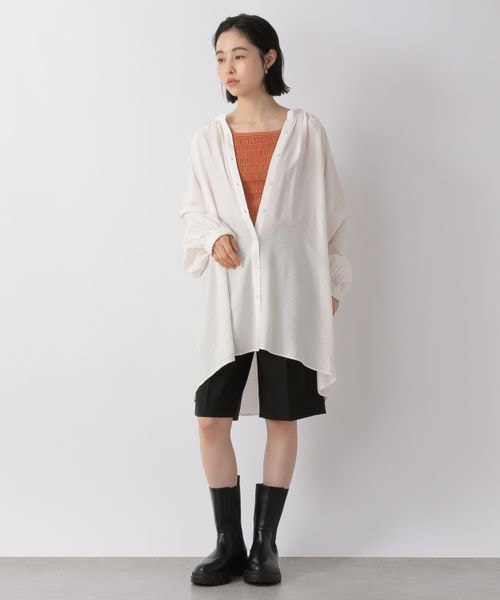 LOWRYS FARM（ローリーズファーム）の「シャーリングタンク（トップス・レディース・オフ05/ブラック09/オレンジ45/グリーン72/パープル92・F）」の8枚目の写真