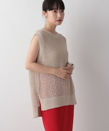 LOWRYS FARM | メッシュニットノースリーブ(トップス)