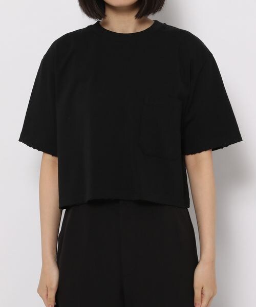 PAGEBOY(ページボーイ)の「ダメージショートTシャツ(トップス・レディース・オフホワイト05/ブラック09/コーラル28/チョコ58・F)」の17枚目の写真