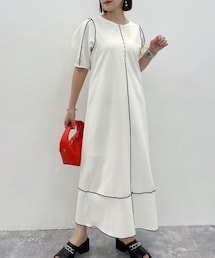 PAGEBOY | ホックネックパイピングワンピース(ワンピース/ドレス)