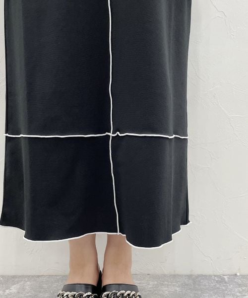 PAGEBOY（ページボーイ）の「ホックネックパイピングワンピース（ワンピース/ドレス・レディース・オフホワイト05/ブラック09・F）」の11枚目の写真