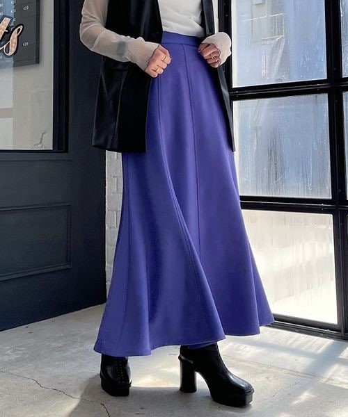 PAGEBOY（ページボーイ）の「ワイドフレアスカート（スカート・レディース・ブラック09/グレージュ12/ロイヤルブルー83・F）」の3枚目の写真