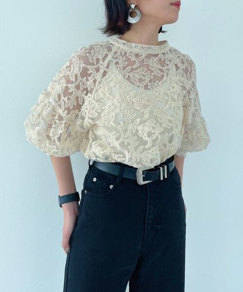 PAGEBOY（ページボーイ）の「オーガンジー2WAYブラウス（トップス・レディース・オフホワイト01/クリーム05・F）」の7枚目の写真