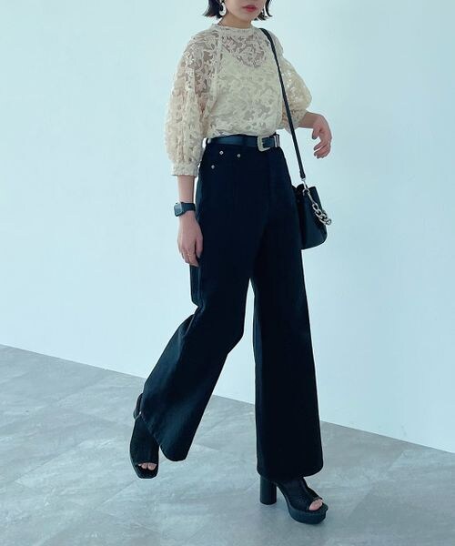 PAGEBOY（ページボーイ）の「オーガンジー2WAYブラウス（トップス・レディース・オフホワイト01/クリーム05・F）」の10枚目の写真