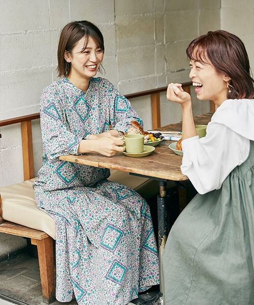 studio CLIP（スタディオクリップ）の「風と遊ぶワンピース 初秋[プチサイズあり]（ワンピース/ドレス・レディース・ブランチベージュ01/マルシェブルー02/ブリックブラウン03・S/M/PS(WEB限定)/PM(WEB限定)）」の8枚目の写真