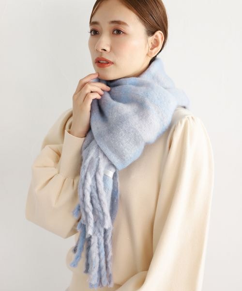 mysty woman(ミスティウーマン)の「チェックストール(ファッション雑貨・レディース・ピンク25/イエロー65/グリーン75/ブルー85・F)」の8枚目の写真