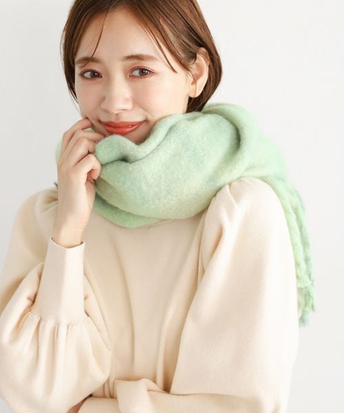 mysty woman(ミスティウーマン)の「チェックストール(ファッション雑貨・レディース・ピンク25/イエロー65/グリーン75/ブルー85・F)」の7枚目の写真