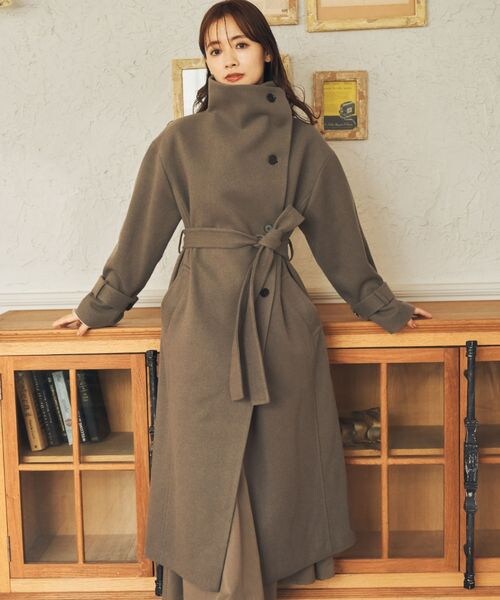 mysty woman（ミスティウーマン）の「ビッグカラーロングガウン  