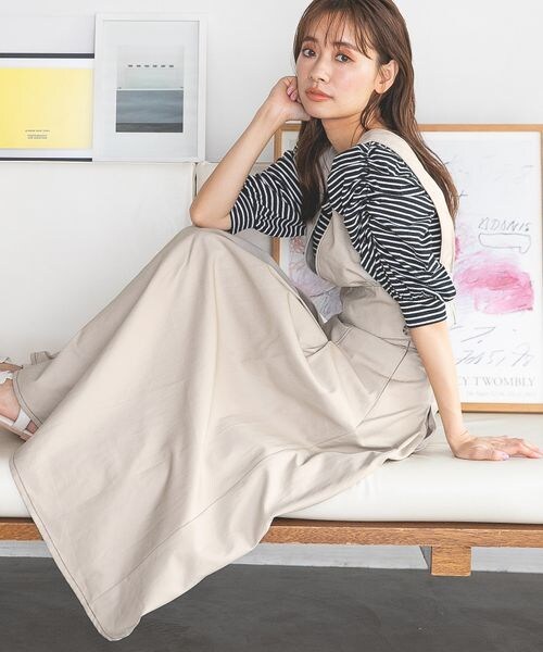 mysty woman(ミスティウーマン)の「パワショル2WAYテレコプルオーバー(トップス・レディース・ホワイト×ブラック02/オフホワイト05/ブラック19/マリーゴールドオレンジ45・F)」の6枚目の写真