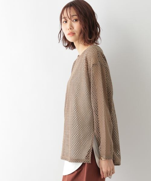 GLOBAL WORK（グローバルワーク）の「2SETカットメッシュプルオーバー（トップス・レディース・アイボリー08/ブラック09/ブラウン58・FREE）」の18枚目の写真