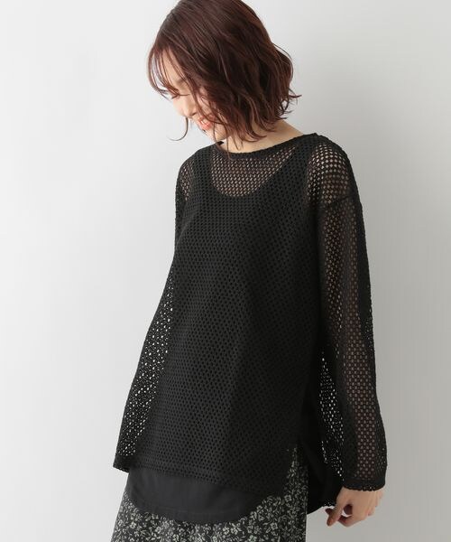 GLOBAL WORK（グローバルワーク）の「2SETカットメッシュプルオーバー（トップス・レディース・アイボリー08/ブラック09/ブラウン58・FREE）」の14枚目の写真