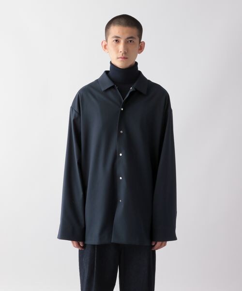 GLOBAL WORK（グローバルワーク）の「リラックスミニマルシャツ（トップス・メンズ・ブラック09/ネイビー88・M/L）」の19枚目の写真
